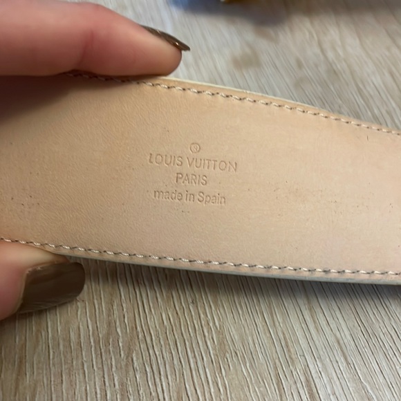 🌟LAST CHANCE🌟 Louis Vuitton Initiales 30MM Damier Azur Coated Canvas Belt - 80 - Picture 5 of 9